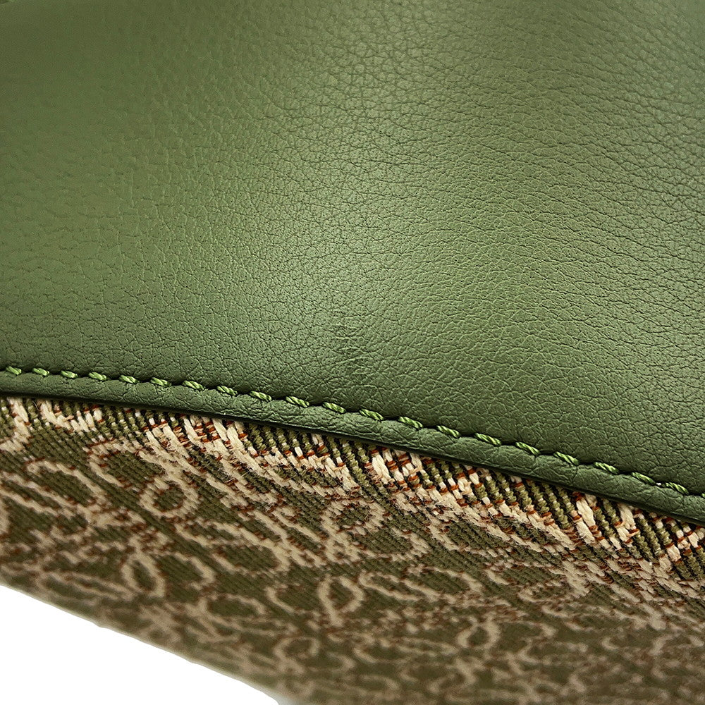 LOEWE Anagram Luna Bag Jacquard Shoulder Bag AvocadoGreenA923PL9X01 Canvas Leather