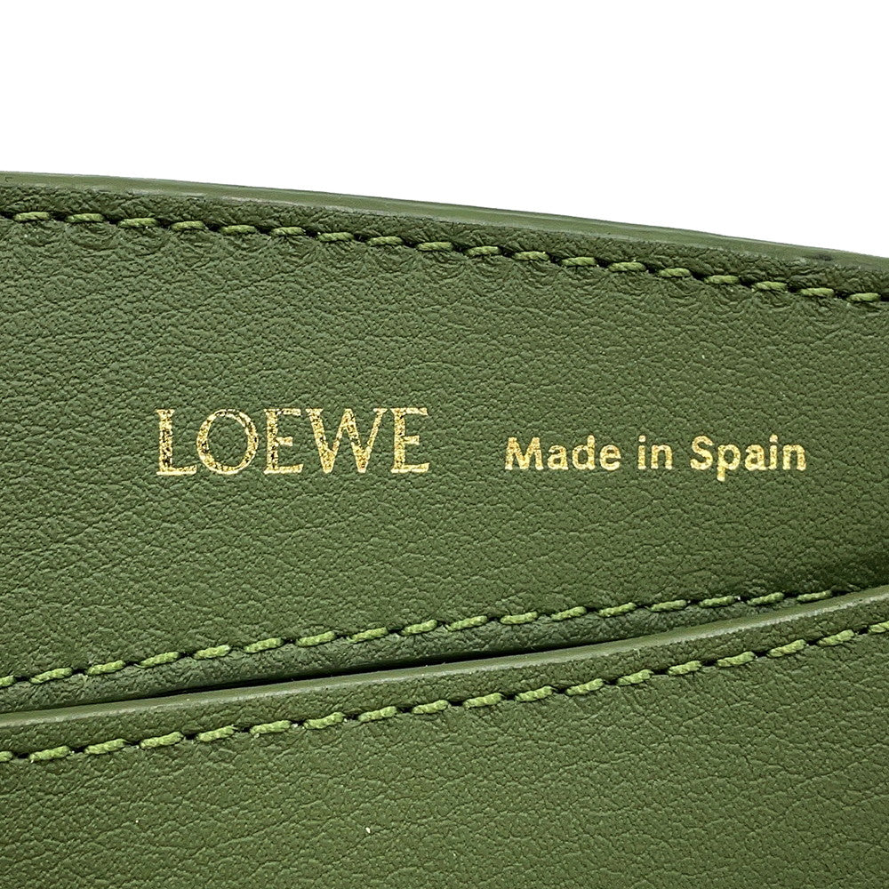 LOEWE Anagram Luna Bag Jacquard Shoulder Bag AvocadoGreenA923PL9X01 Canvas Leather