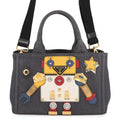 PRADA Robot Canapa 2-way Tote Bag Navy/Multicolor1BG439 Canvas