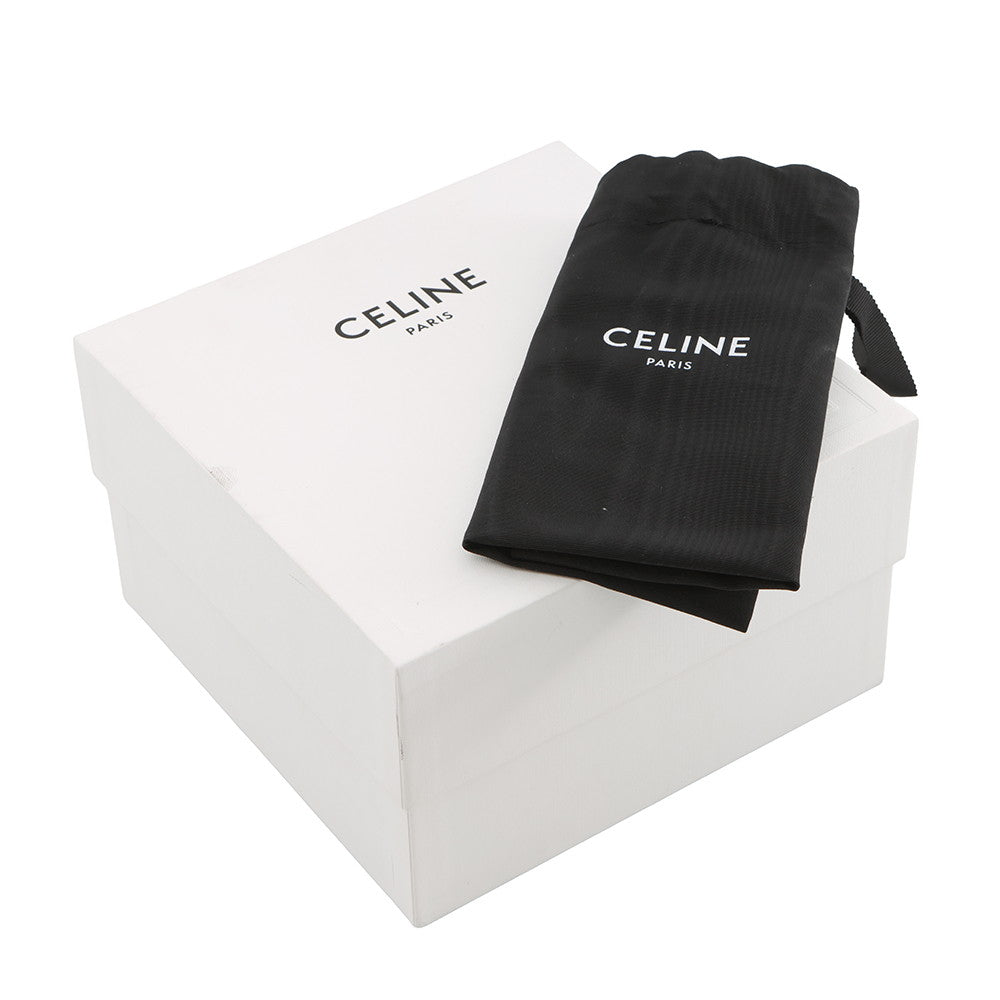 CELINE Triomphe ChainShoulder Bag White/Tan10E382CBX.01TA PVC Leather