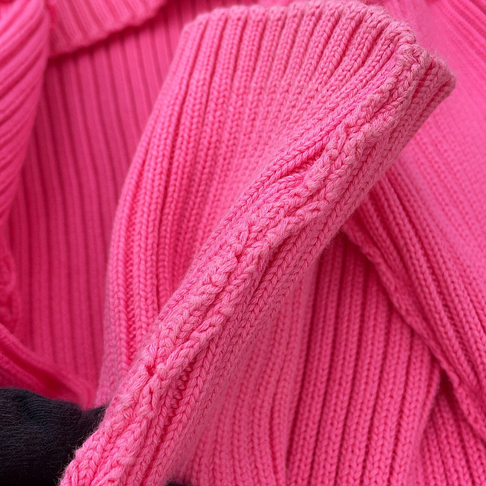 BALENCIAGA Logo Oversized Knit Size XS Pink583089 Cotton100%