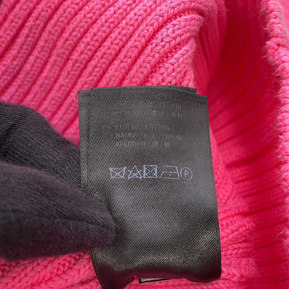 BALENCIAGA Logo Oversized Knit Size XS Pink583089 Cotton100%