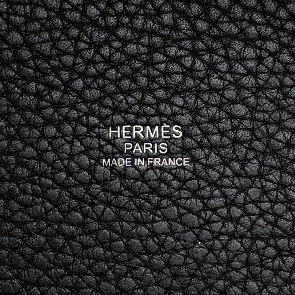HERMES Picotin Lock Black Taurillon Clemence Size MM