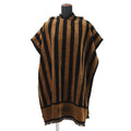 FENDI Pecan Stripe Poncho Brown/BlackFXX996 Cotton100%