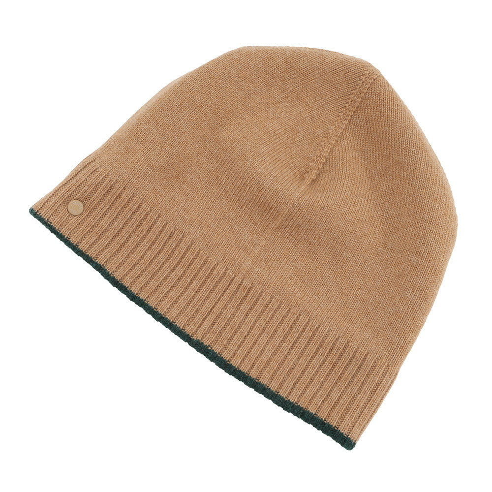 HERMES Knit cap "Hugo" Size L Vert Cashmere100%