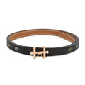 HERMES Gallopin Buckle Sur Mer Belt Black/Gold/Multicolor Swift Leather Epsom Size 90