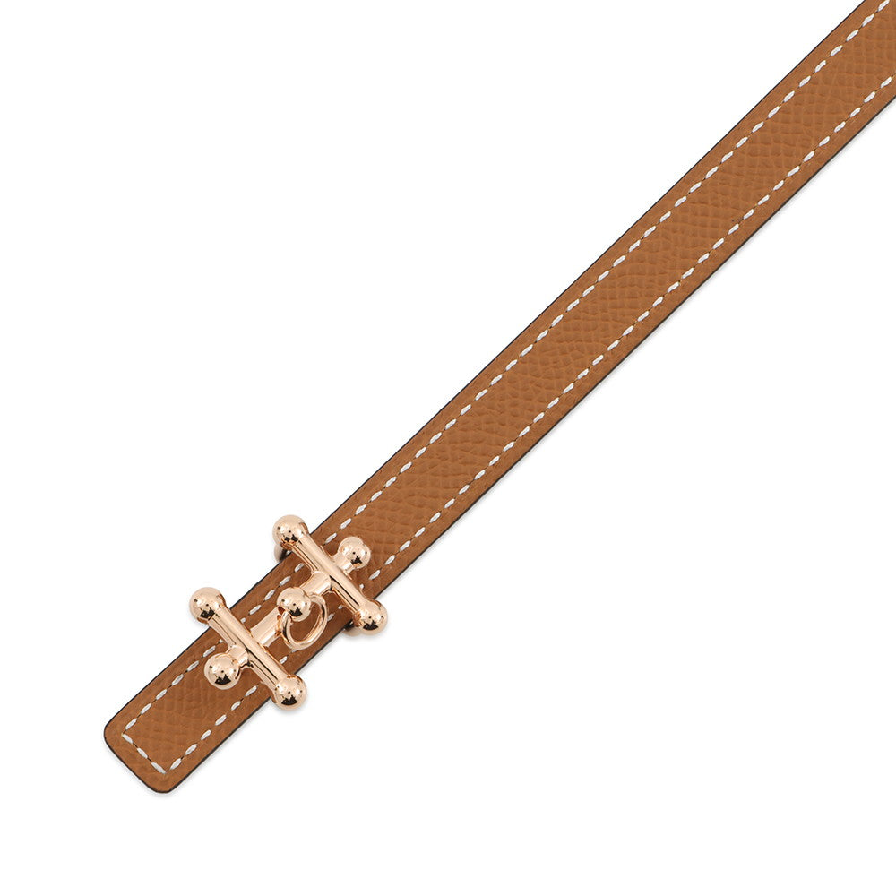 HERMES Gallopin Buckle Sur Mer Belt Black/Gold/Multicolor Swift Leather Epsom Size 90