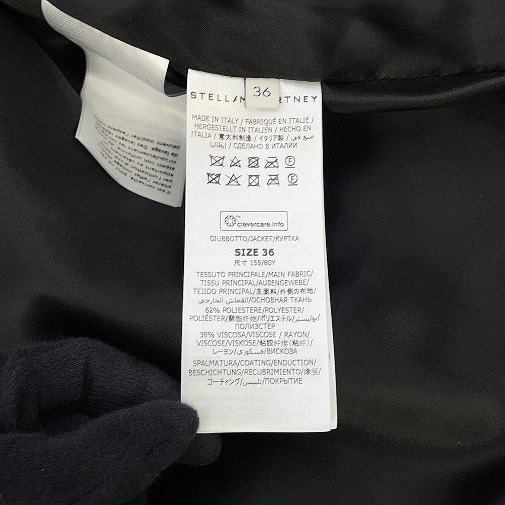 Stella McCartney Riders Jacket Size 36 Black680075 Polyester62% Rayon38%