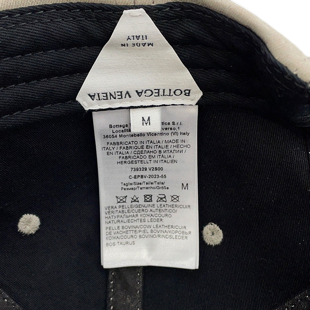 Bottega Veneta Flannel print cap Size M Beige739329 Nubuck Leather