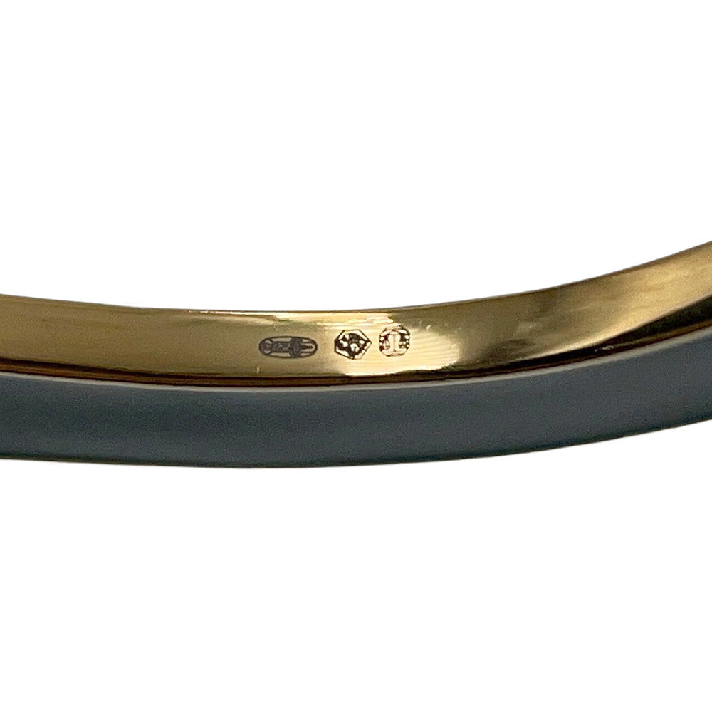 Bottega Veneta Curved Cuff Bracelet Size L Green/Lime741013 Ag925 Enamel