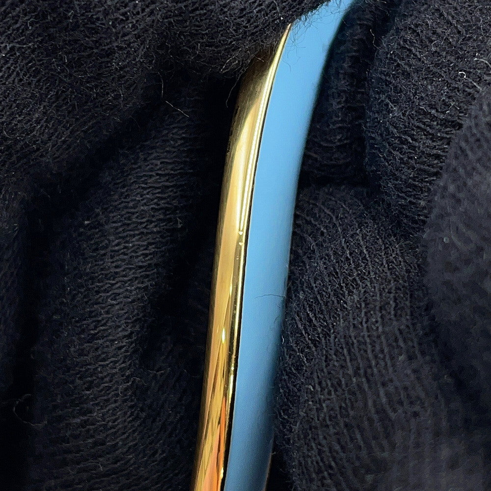 Bottega Veneta Curved Cuff Bracelet Size M Light Blue/Parakeet741013 Ag925 Enamel