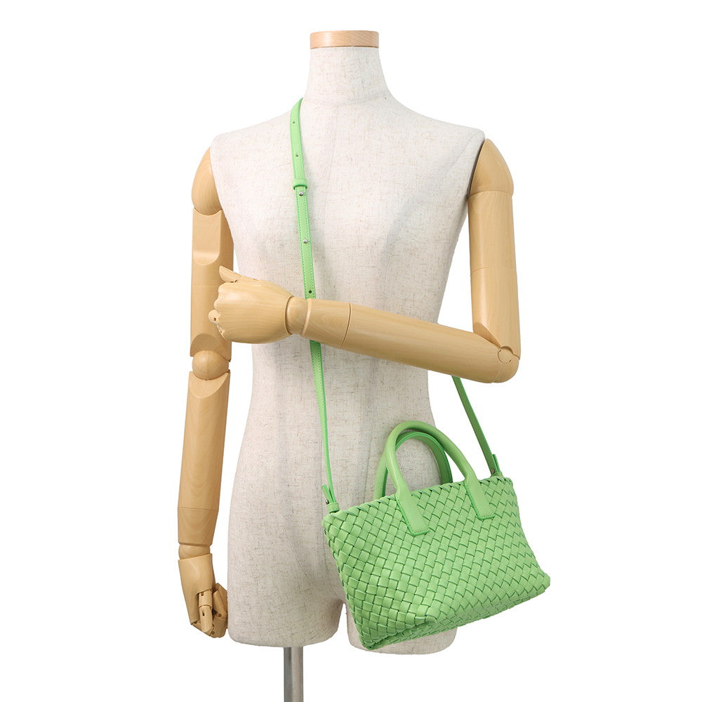 Bottega Veneta INTRECCIATO Mini Cabas 2WAYBag Green709464 Lambskin