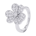 Van Cleef & Arpels Frivole Ring 1 flower Size 47/#7VCARD31648/VCARD31600 18K White Gold