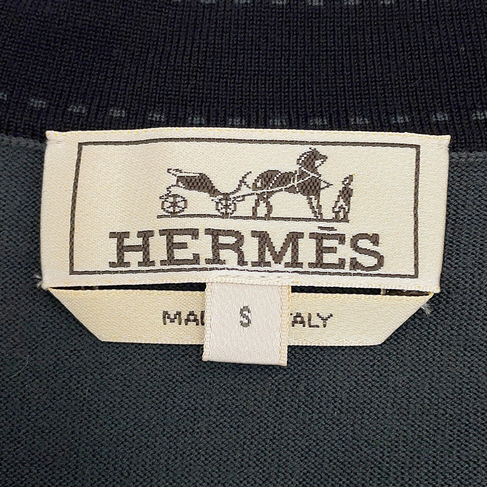 HERMES cardigan Size S GrayH567210HA Wool 100%
