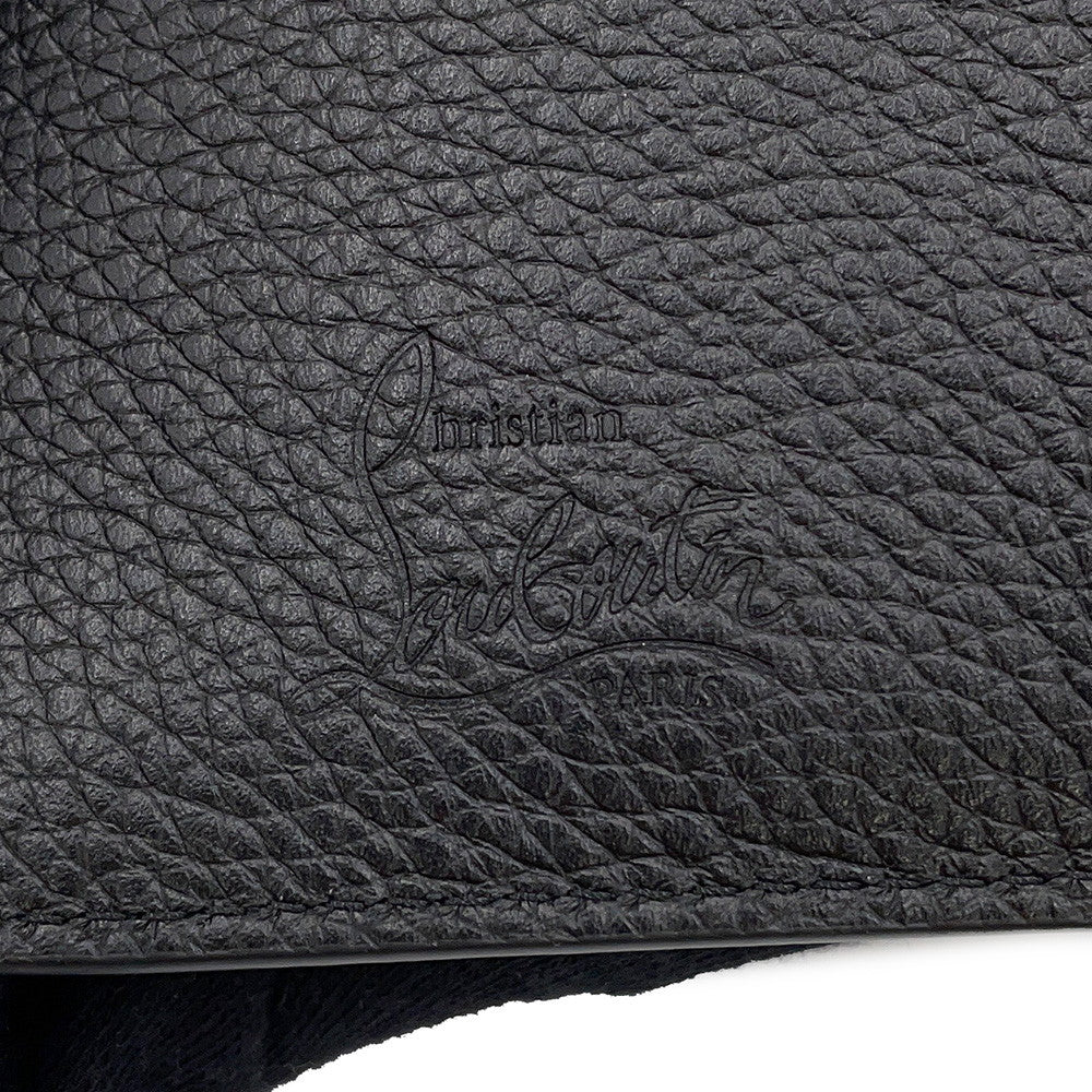 Christian Louboutin Studded Coin Purse Fragment Case Black3225116 Leather