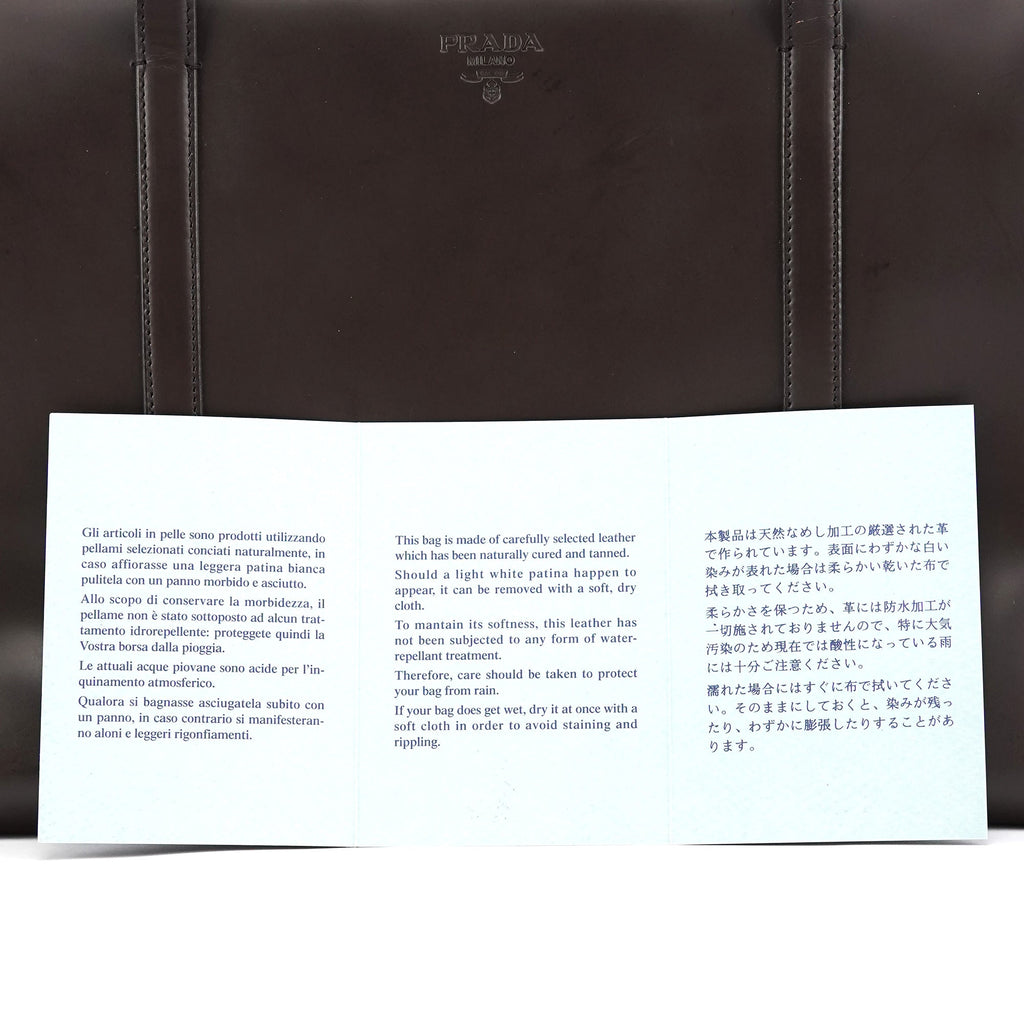 1995 Brown Spazzolato Sport Clutch Tote Bag