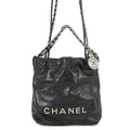 CHANEL CHANEL22 ChainShoulder Bag BlackAS3980 Shiny Calf Leather Size Mini
