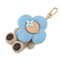 LOUIS VUITTON Bag Charm My Vivienne Crochet Blue/BeigeM02582 Cotton Leather