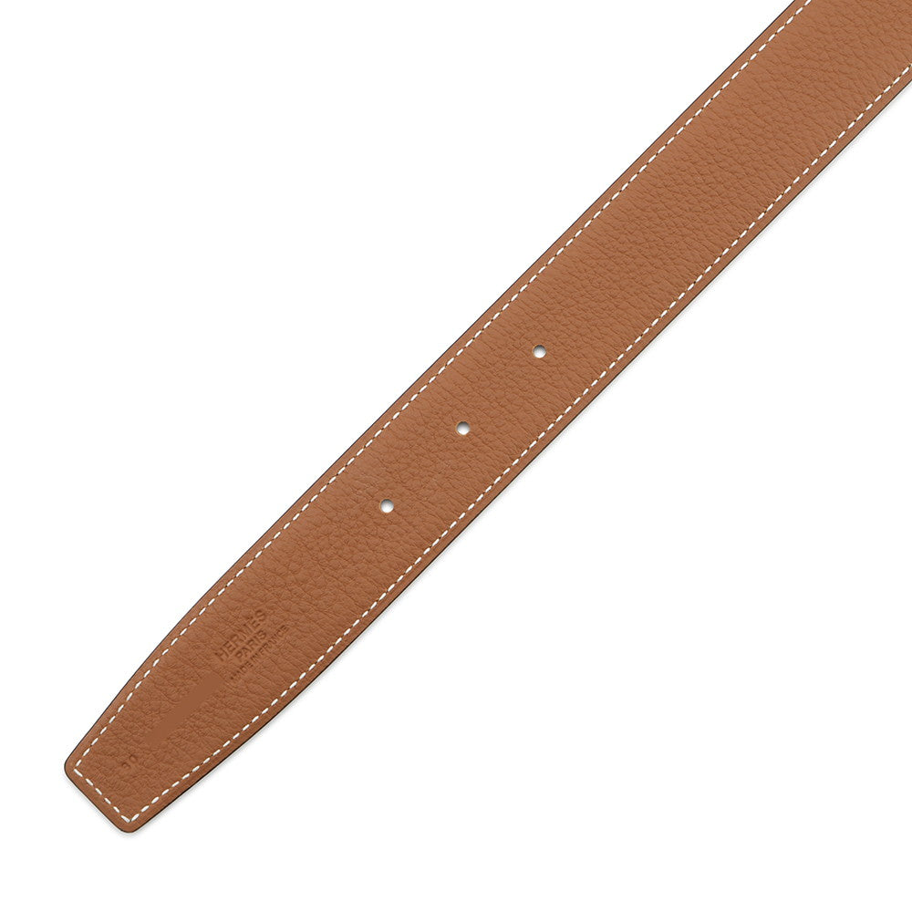 HERMES Jumbo Belt Reversible Belt Size 80 Black/Gold Box Calf Leather Togo Leather