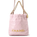 CHANEL CHANEL 22 Shoulder Bag PinkAS3980 Shiny Calf Leather Size Mini