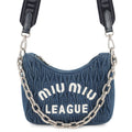 MIUMIU Matelasse 2-Way Bag Blue5BH211 Denim