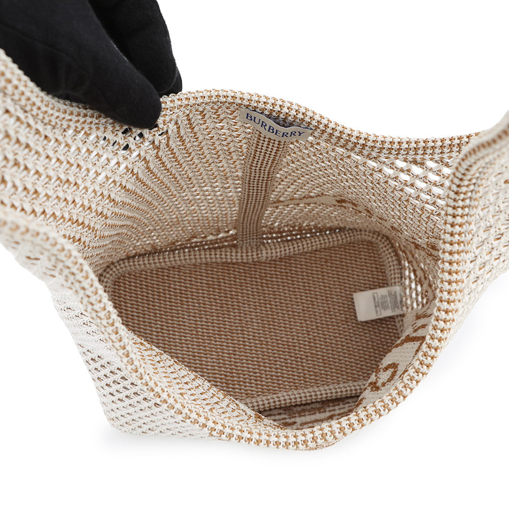 BURBERRY EKD Crochet Bag White/Brown8109266 Viscose