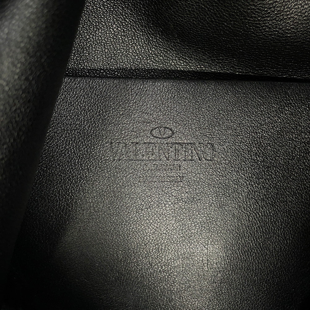 Valentino Garavani VLTN Logo Backpack Brown Leather