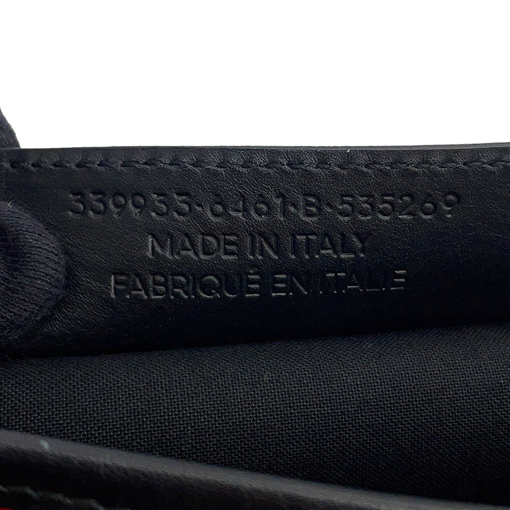 BALENCIAGA Navy Kabas Red339933 Canvas Leather Size Small