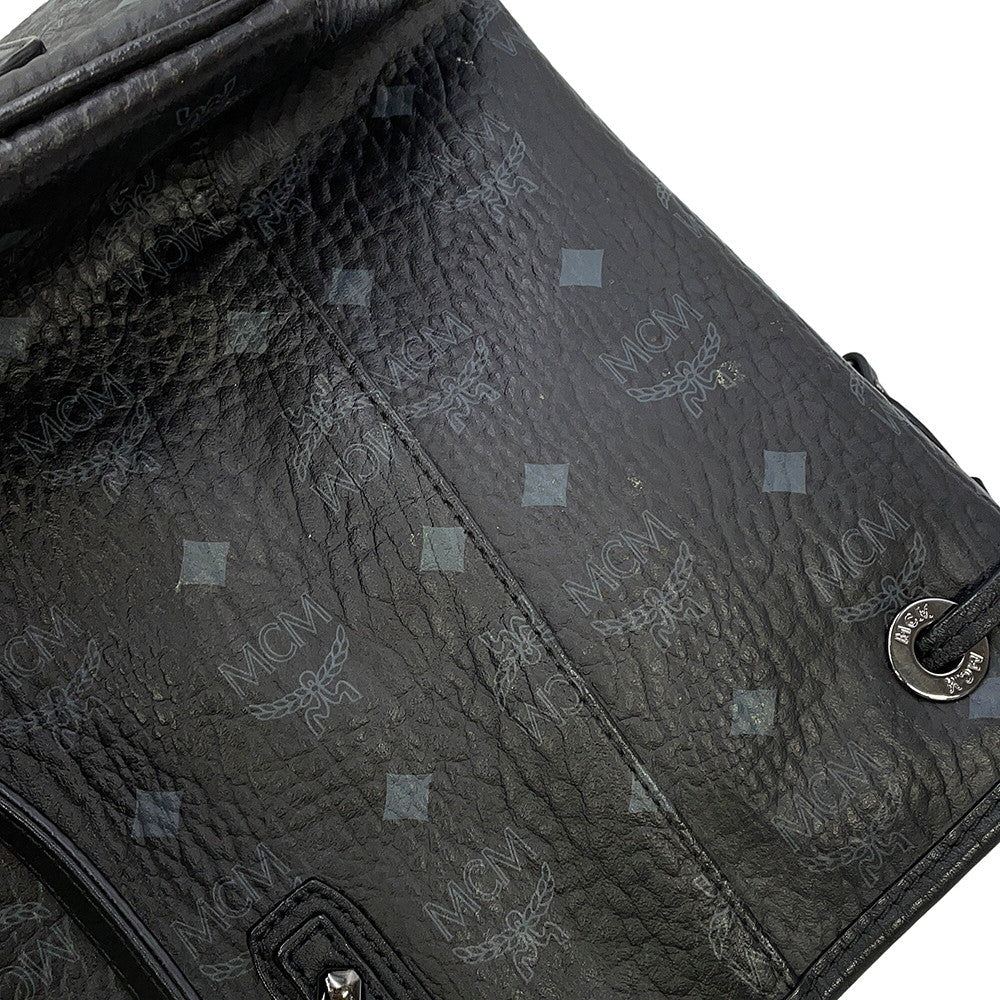 MCM Visetos Tote Bag Black/GrayMWPS5AVI38BK001 Leather