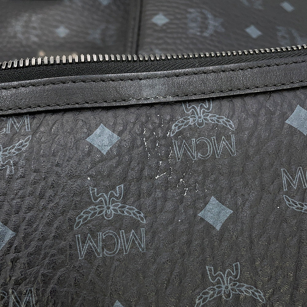 MCM Visetos Tote Bag Black/GrayMWPS5AVI38BK001 Leather