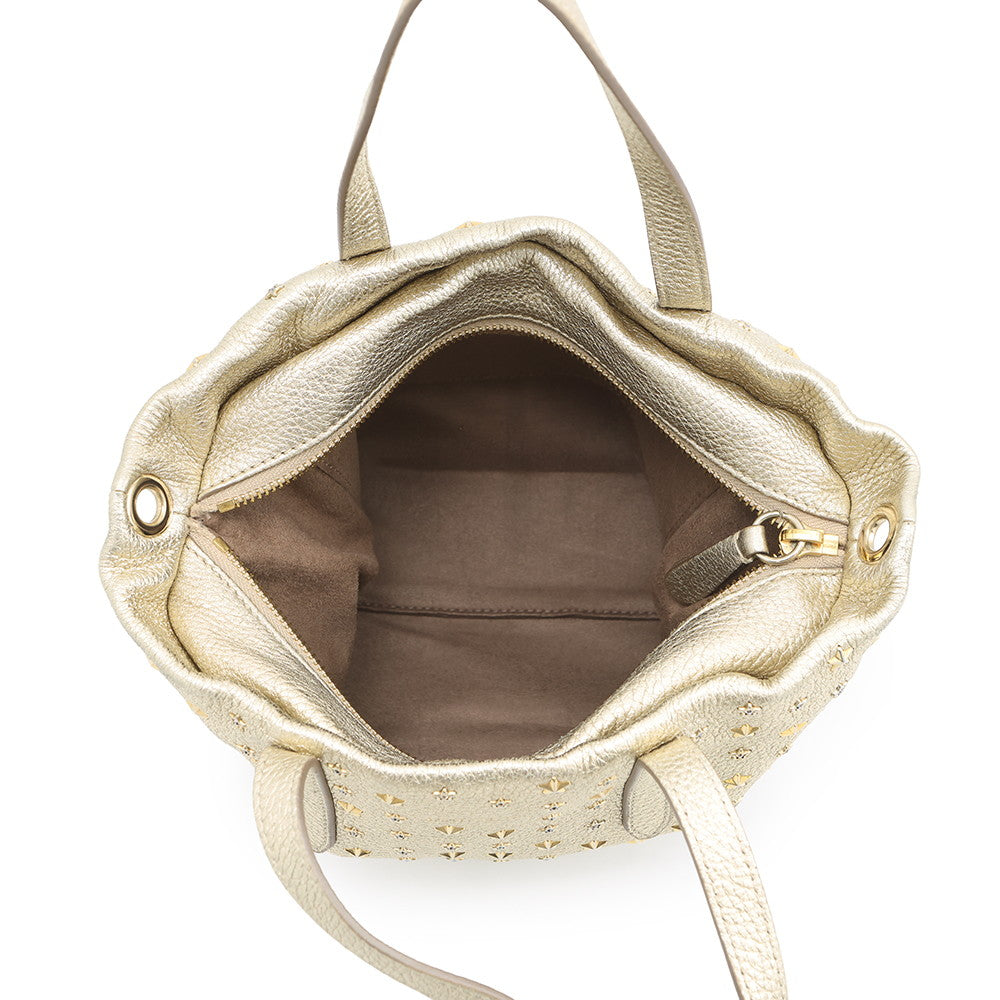 JIMMY CHOO Mini Sara Star Studded 2-Way Bag Gold229MINISARA Leather Size Mini