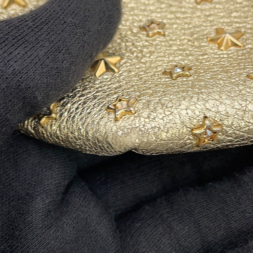 JIMMY CHOO Mini Sara Star Studded 2-Way Bag Gold229MINISARA Leather Size Mini