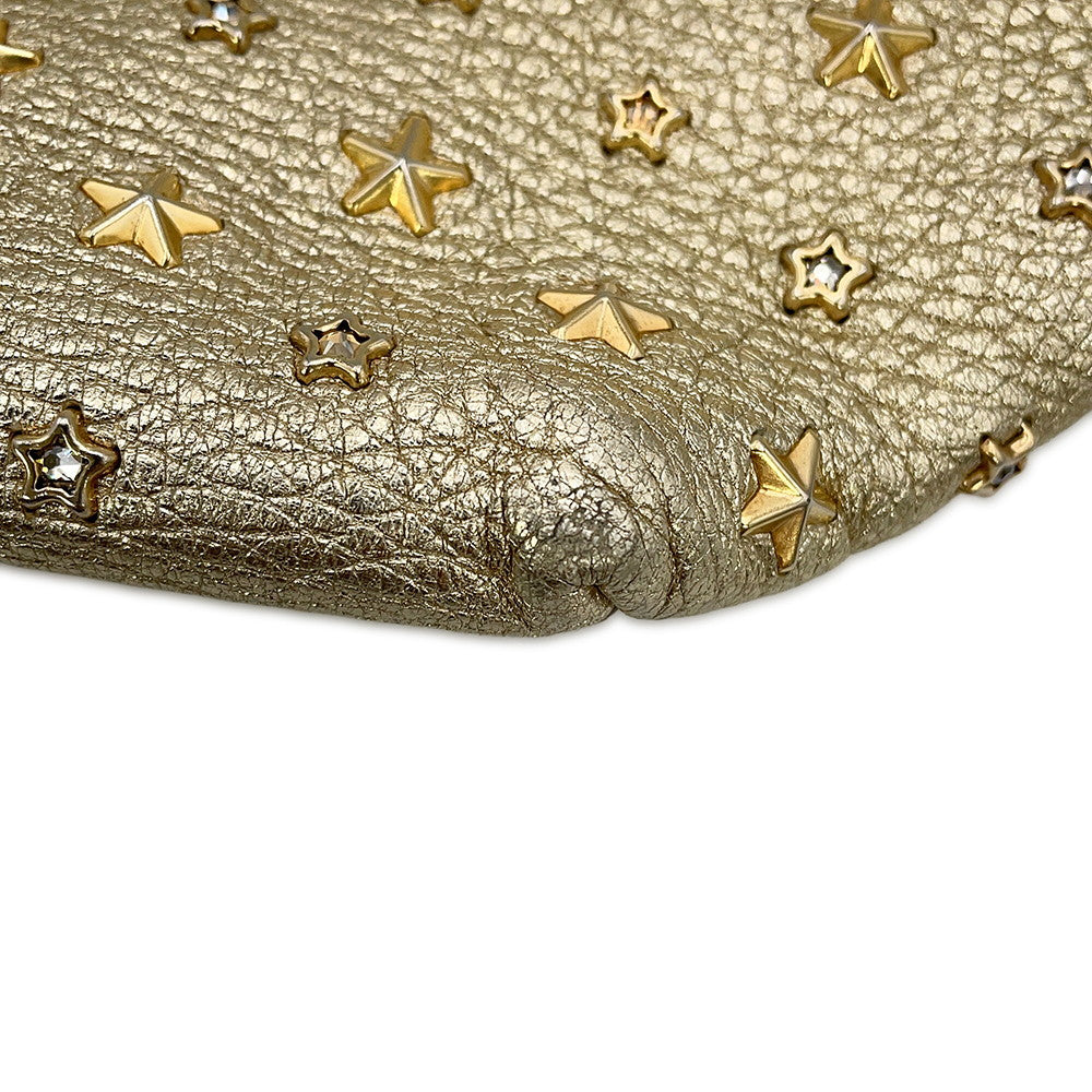 JIMMY CHOO Mini Sara Star Studded 2-Way Bag Gold229MINISARA Leather Size Mini