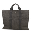 HERMES Her Line Tote Bag Gray Canvas Size MM