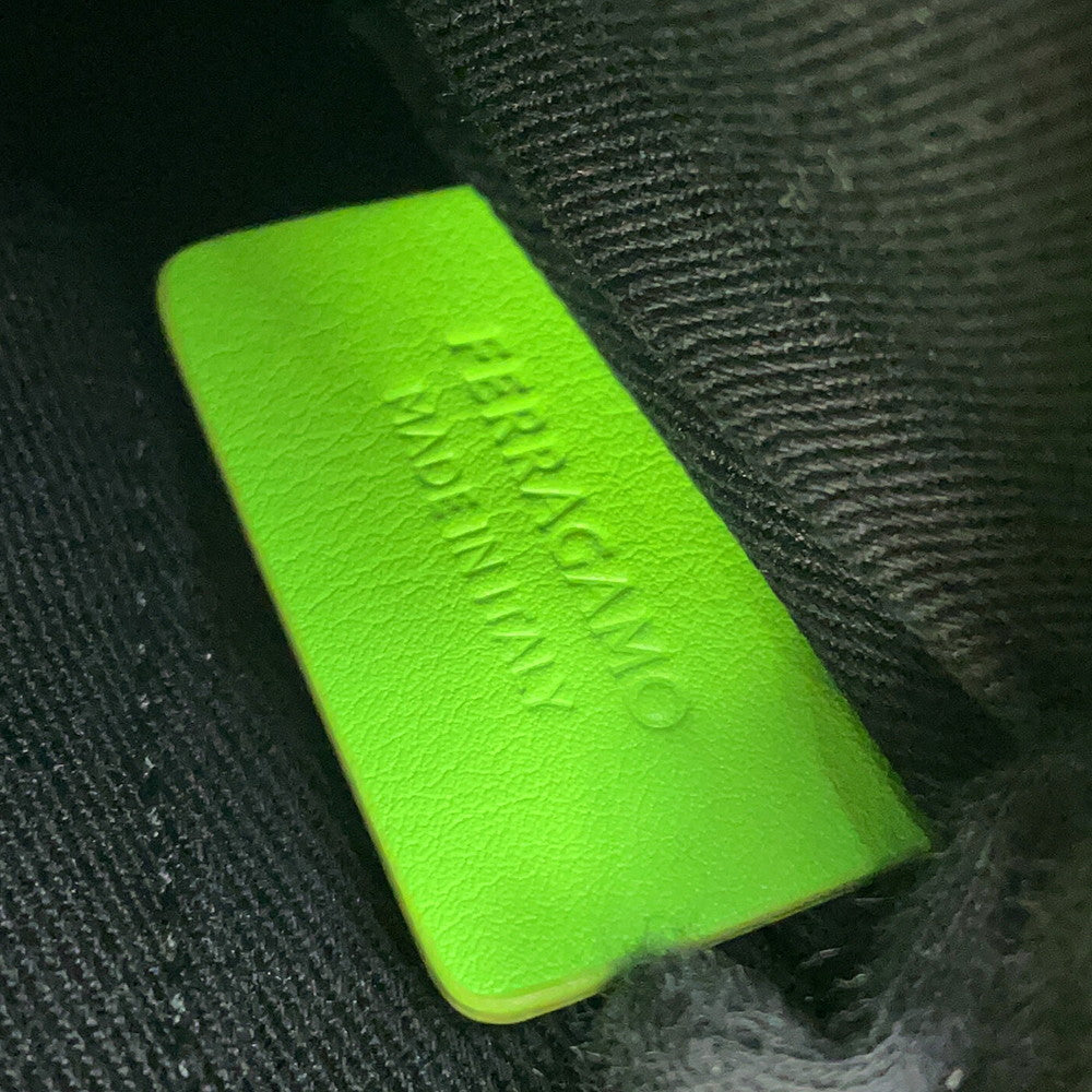 Ferragamo Logo Clutch Bag Light Green241390 Leather