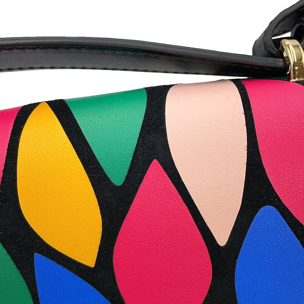 Ferragamo Gancini 2WAY Shoulder Bag Black/Multicolor21G008 Leather