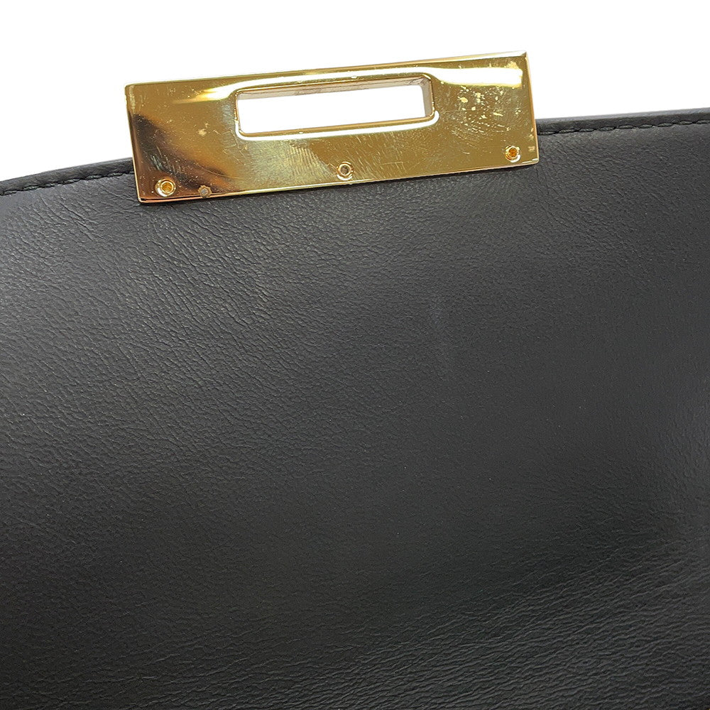 Ferragamo Gancini 2WAY Shoulder Bag Black/Multicolor21G008 Leather