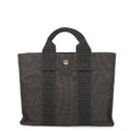 HERMES Her Line Tote Bag Gray Canvas Size PM
