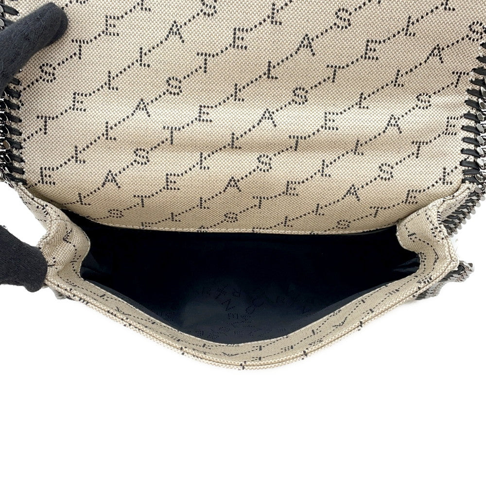 Stella McCartney Falabella Logo ChainShoulder Bag Beige455128 Canvas