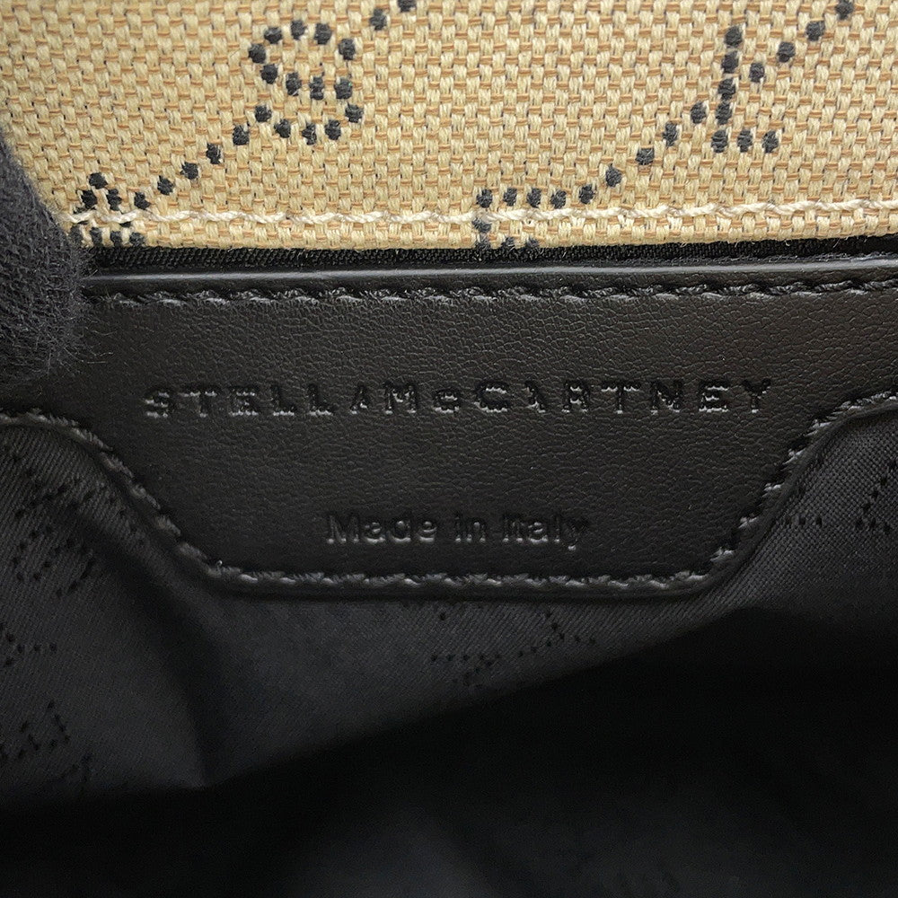 Stella McCartney Falabella Logo ChainShoulder Bag Beige455128 Canvas