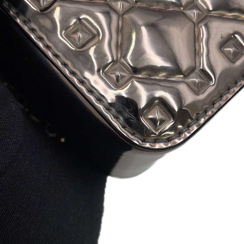 Valentino Garavani Rock Studded Embossed ChainShoulder Bag GunMetalicQW0P0R59IIZ Patent Leather