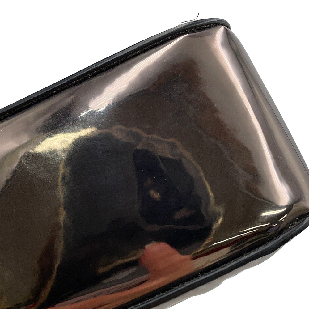 Valentino Garavani Rock Studded Embossed ChainShoulder Bag GunMetalicQW0P0R59IIZ Patent Leather