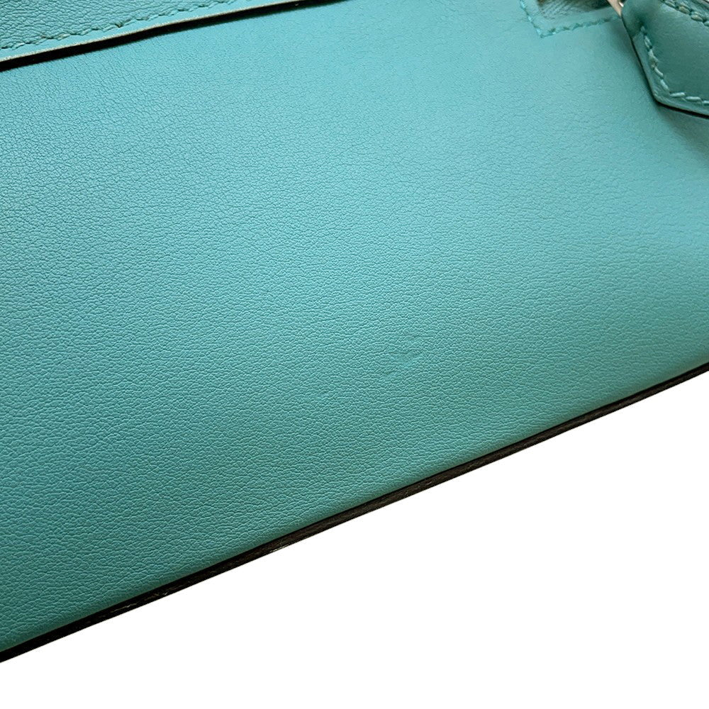 HERMES Bolide Sucre Blue Atoll Swift Leather