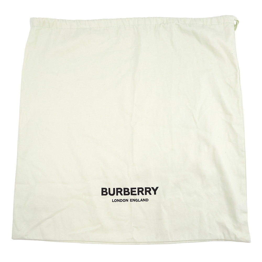 BURBERRY Logo Tote Bag Black/Brown8093453 Canvas Leather