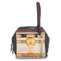 LOUIS VUITTON Square bag Navy/Beige/BrownM52350 Monogram trompe l'oeil
