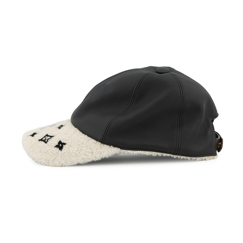 LOUIS VUITTON Sharing Cap Size M NoirM00493 Outer material: 100% Lamb Leather