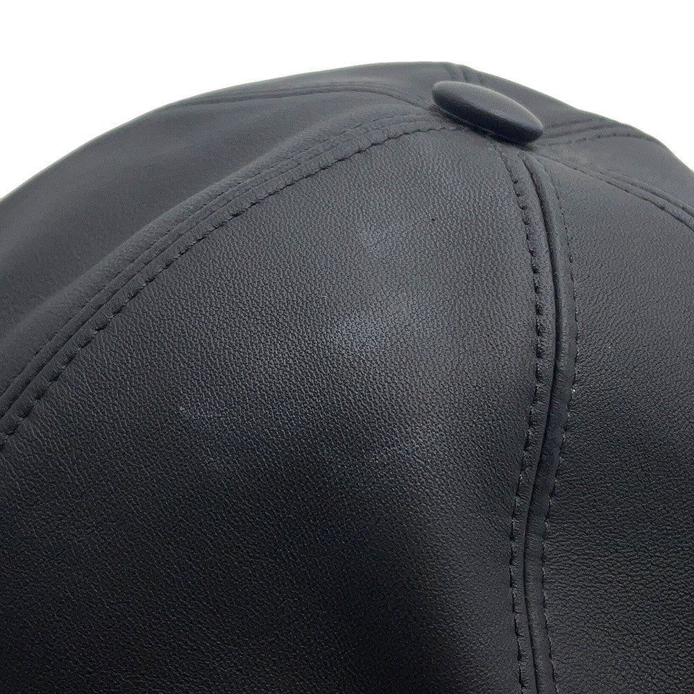LOUIS VUITTON Sharing Cap Size M NoirM00493 Outer material: 100% Lamb Leather