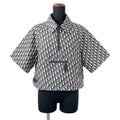 Dior Oblique Technical Taffeta Jacquard Short Sleeve Anorak Size 36 Blue/Ecru517C52A2970_X5803 Polyester100%