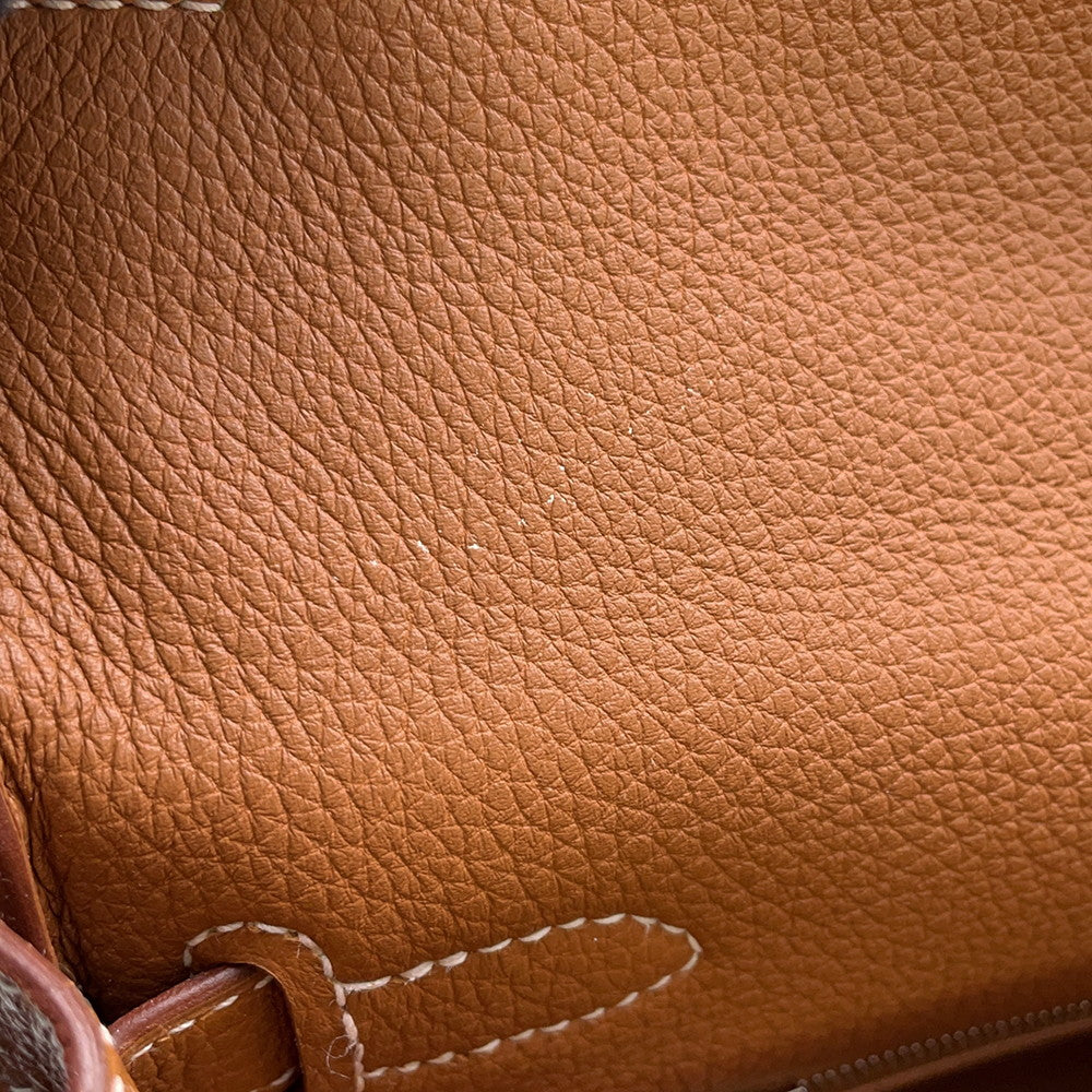 HERMES Kelly Retourne Gold Togo Leather Size 28