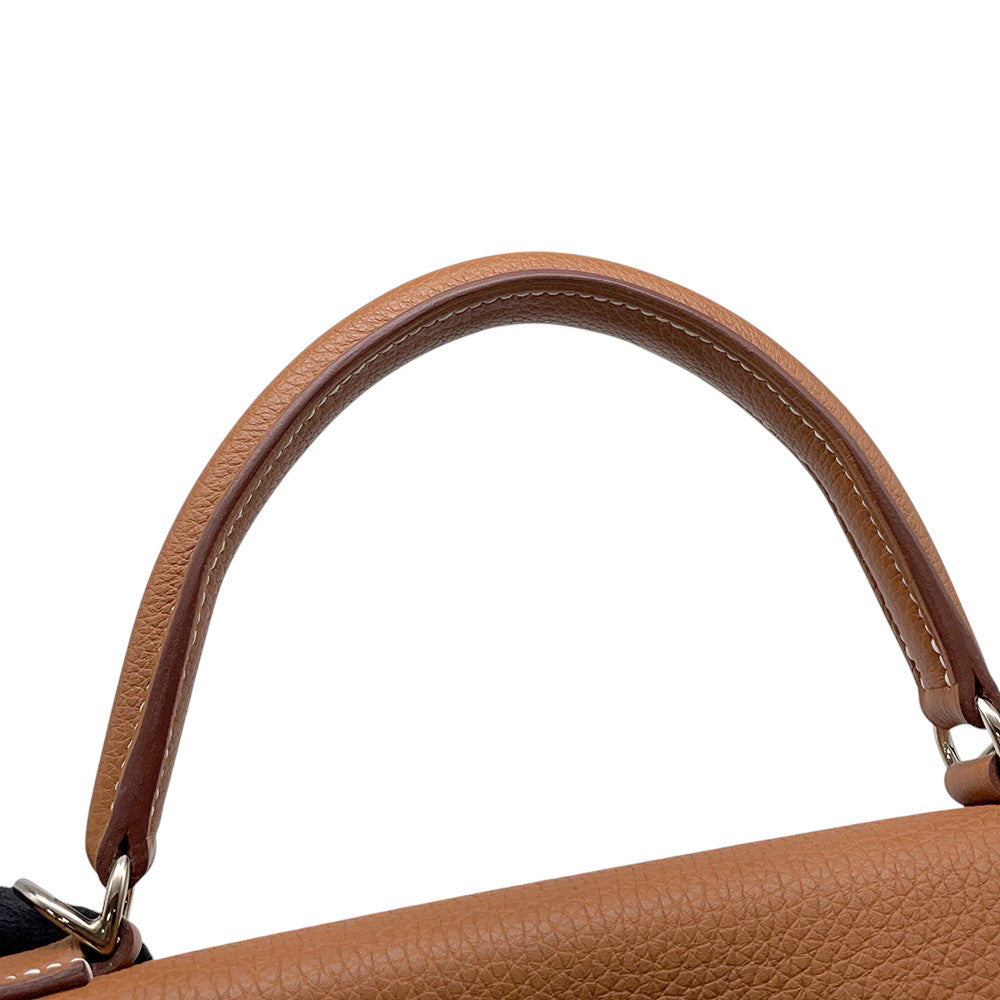 HERMES Kelly Retourne Gold Togo Leather Size 28